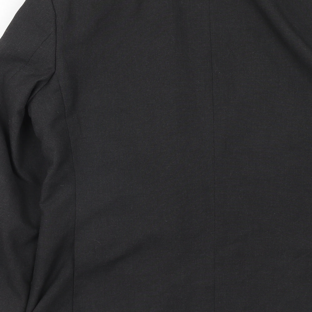 Karl Jackson Mens Grey Polyester Jacket Blazer Size 38 Regular