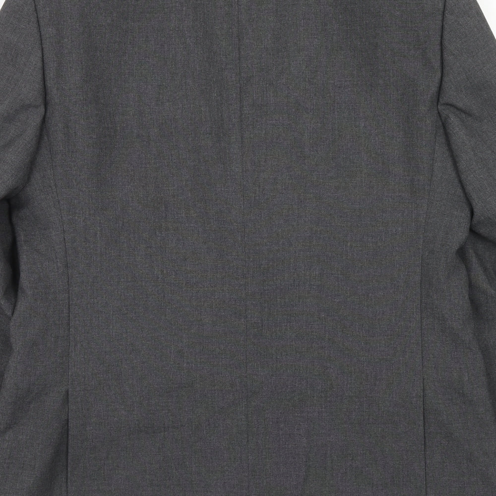 Marks & Spencer Mens Grey Polyester Jacket Blazer Size 40 Regular