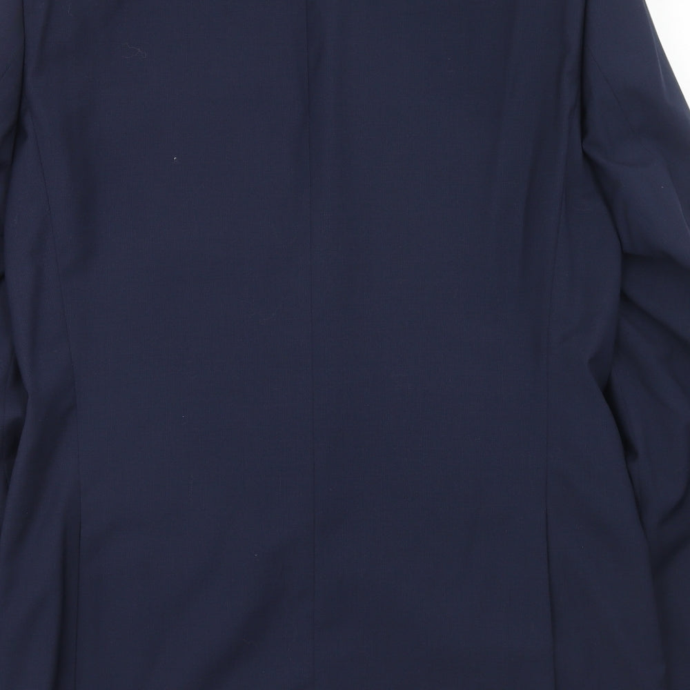 Red Select Mens Blue Polyester Jacket Blazer Size 38 Regular