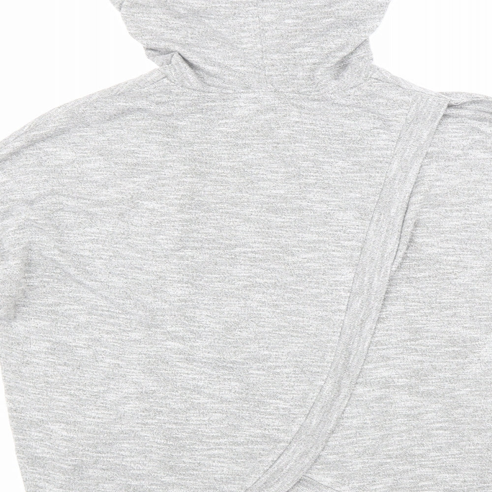 Papaya Womens Grey Round Neck Viscose Pullover Jumper Size 8 - Beautiful