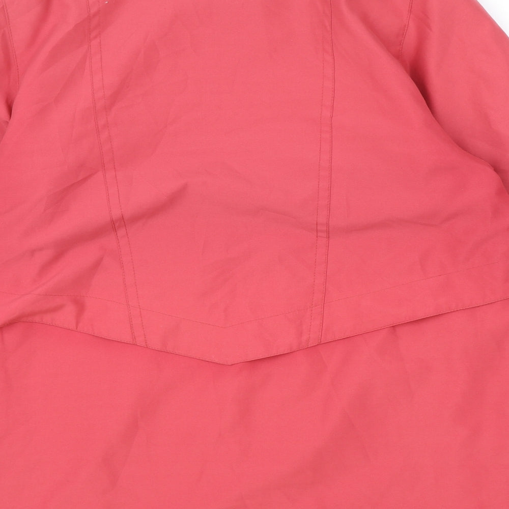 Telemac Womens Pink Overcoat Coat Size M Zip