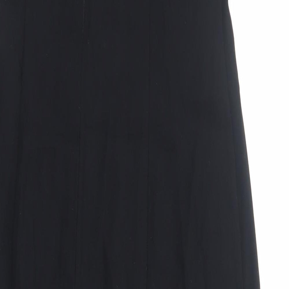 Classics Womens Black Polyester A-Line Size 12 Scoop Neck Zip
