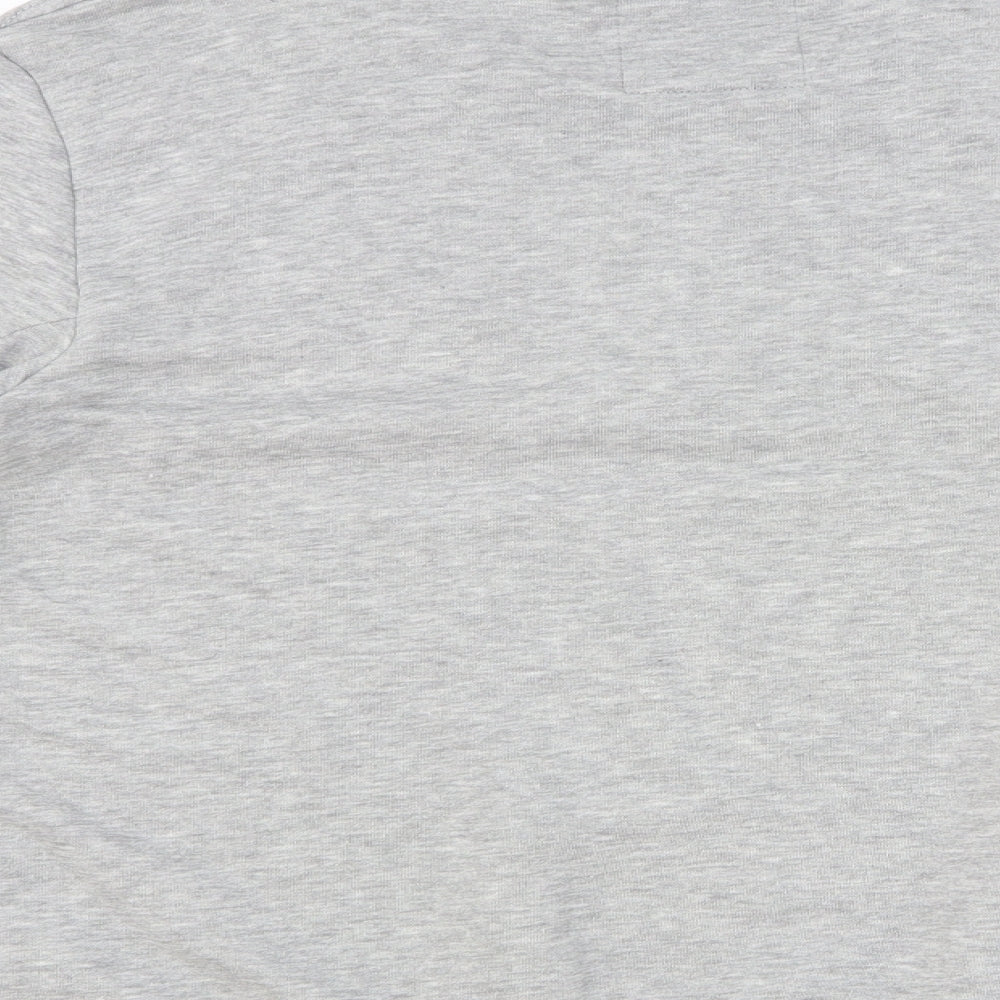 Intense Mens Grey Cotton Pullover Sweatshirt Size M