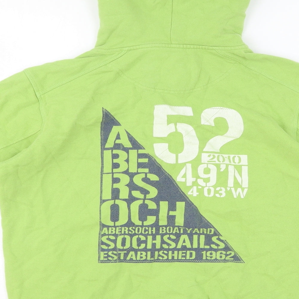 Lazy Jacks Mens Green Cotton Pullover Hoodie Size XS