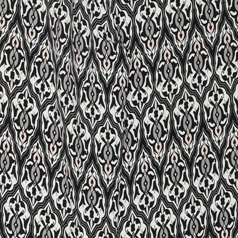 H&M Womens Black Geometric Polyester Windbreaker Trousers Size 8 Regular