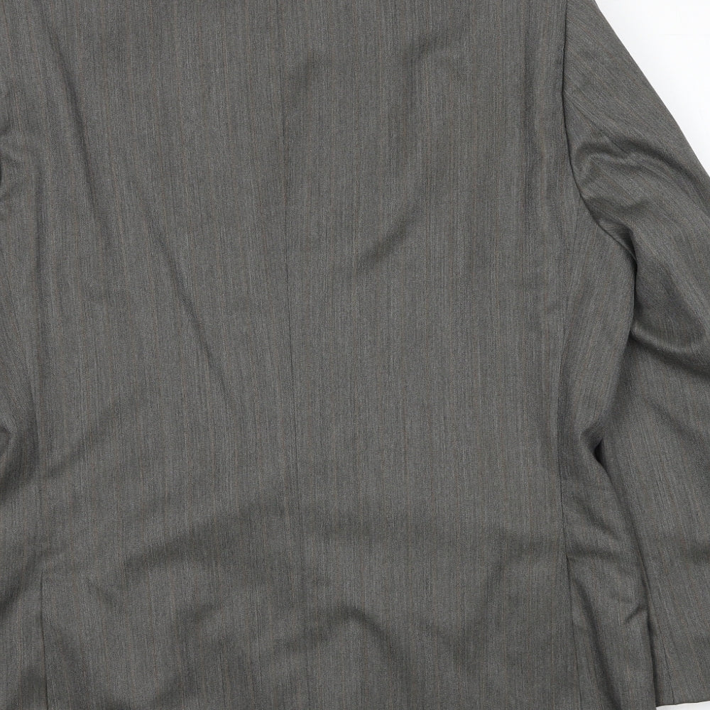 Brook Taverner Mens Grey Polyester Jacket Blazer Size 42 Regular