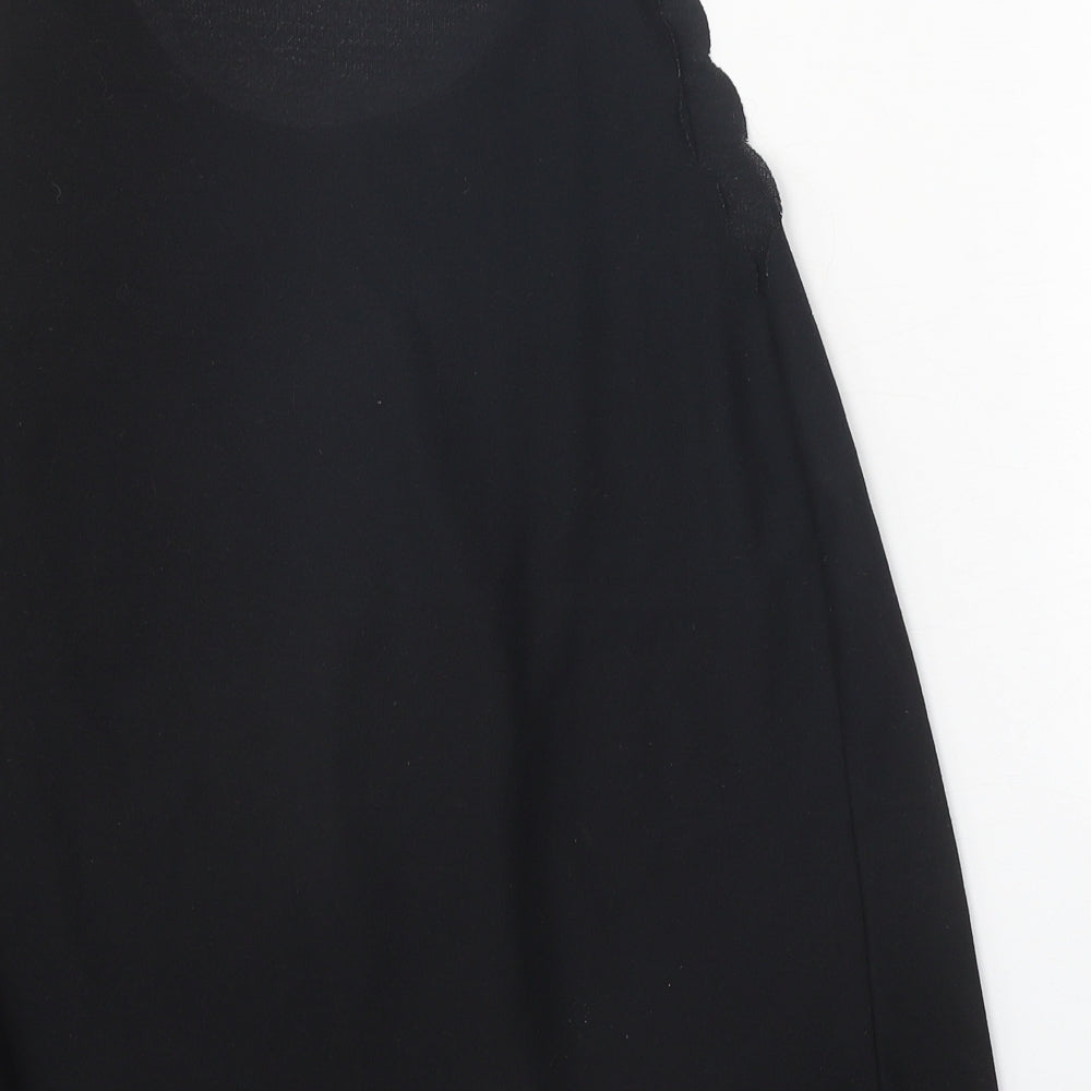Wallis Womens Black Polyester Basic Tank Size 14 Scoop Neck
