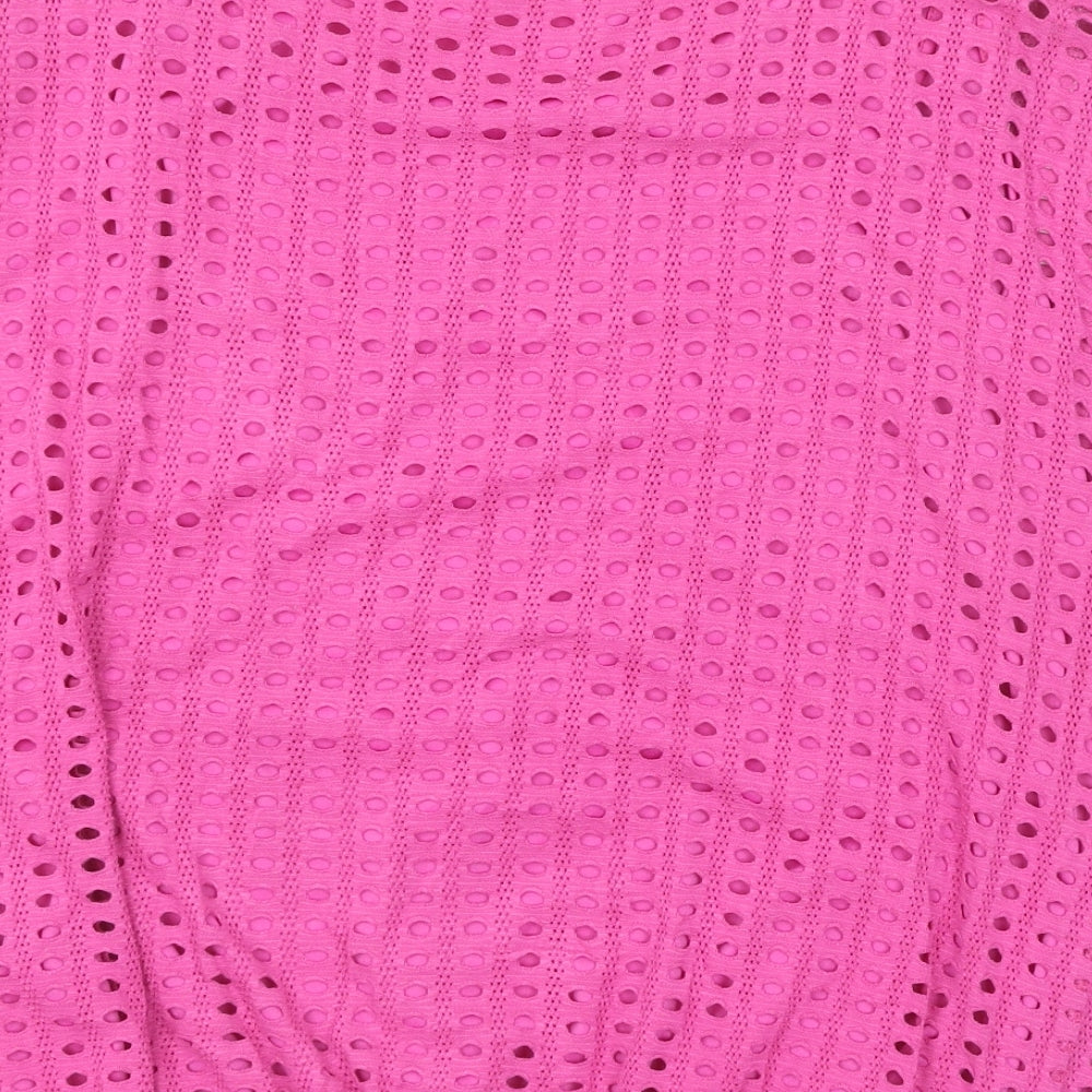 Klass Womens Pink Viscose Basic Blouse Size XL Scoop Neck