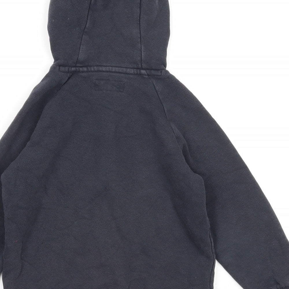 Next Boys Blue Cotton Full Zip Hoodie Size 6 Years Zip