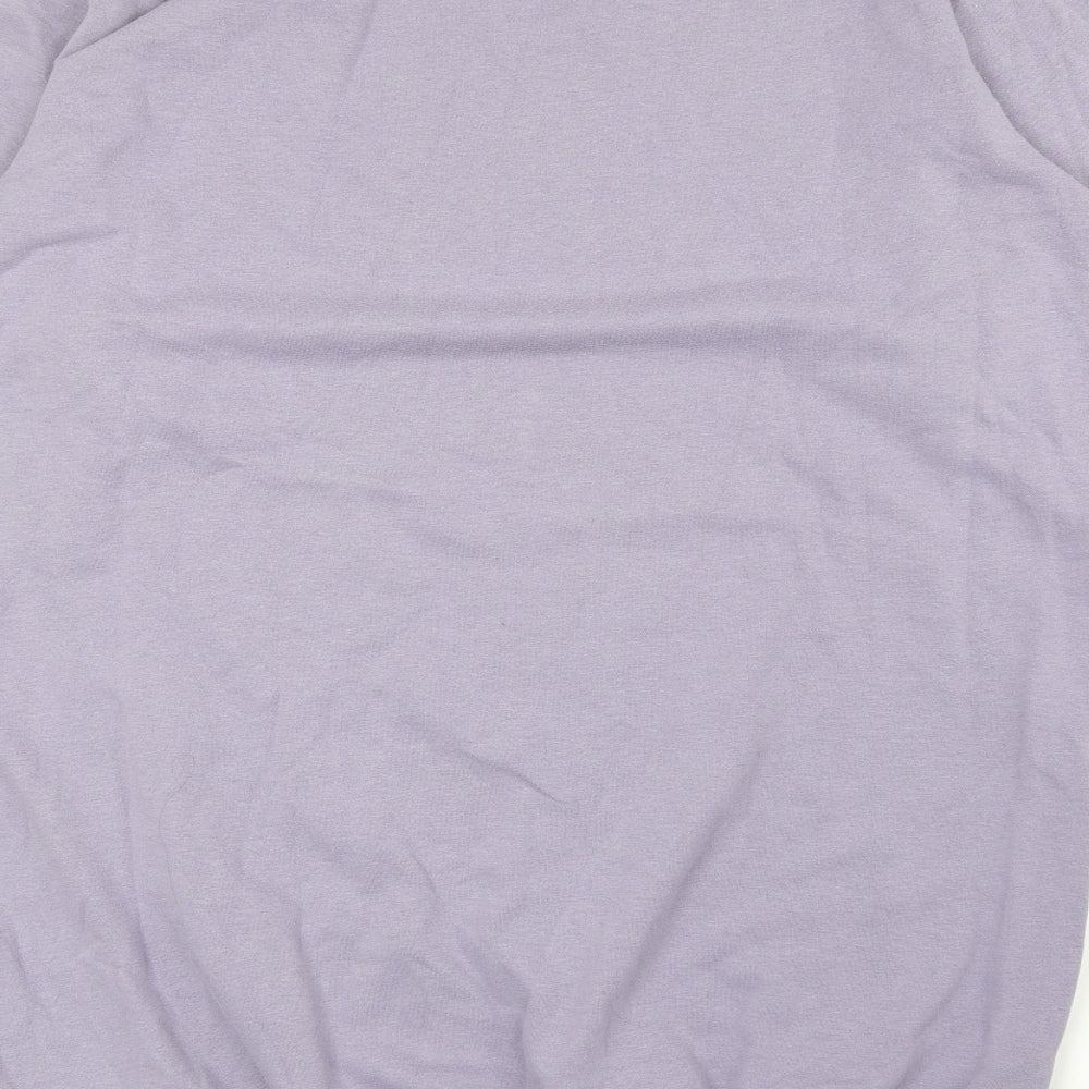 Divided Womens Purple Cotton Jumper Dress Size M Mock Neck Pullover