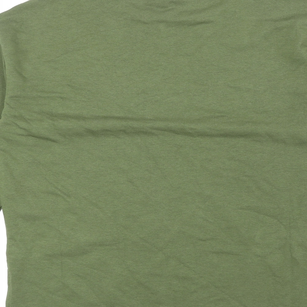 Marks & Spencer Womens Green Cotton Pullover Sweatshirt Size 8 Pullover