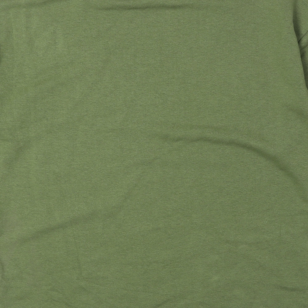Marks & Spencer Womens Green Cotton Pullover Sweatshirt Size 6 Pullover