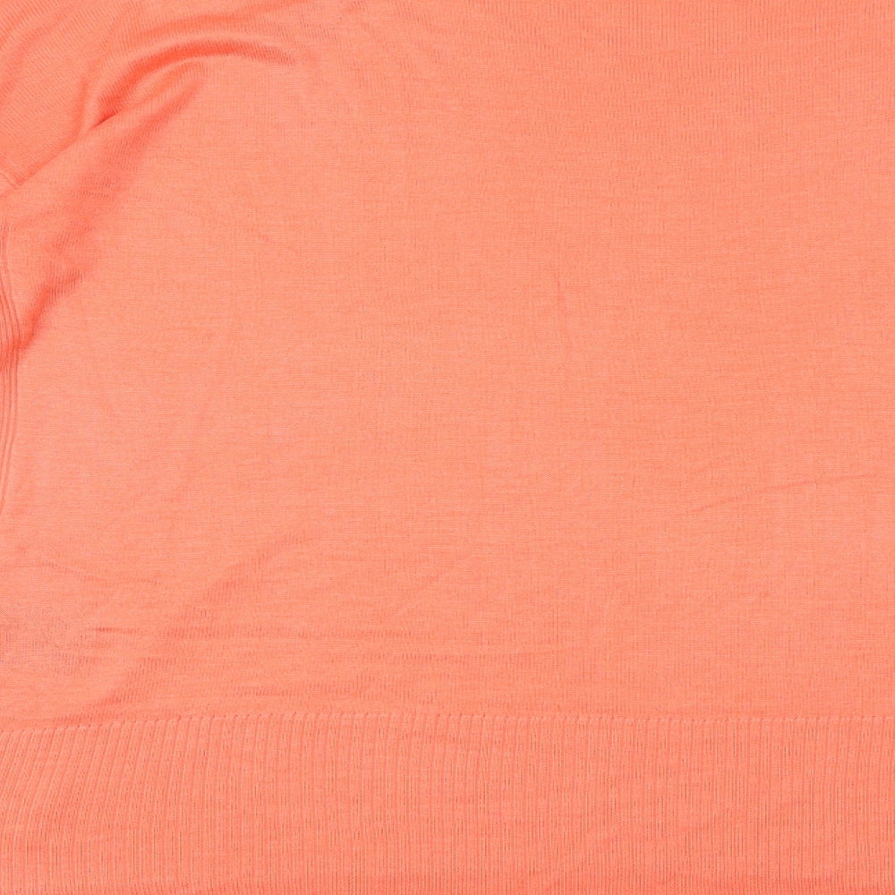 H&M Womens Pink Boat Neck 100% Cotton Pullover Jumper Size M