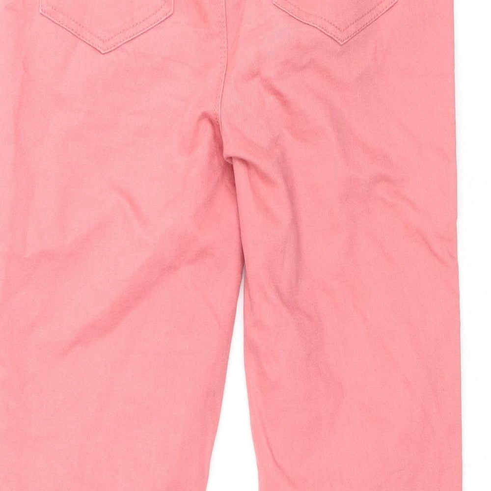 Papaya Womens Pink Polyester Straight Jeans Size 8 Regular
