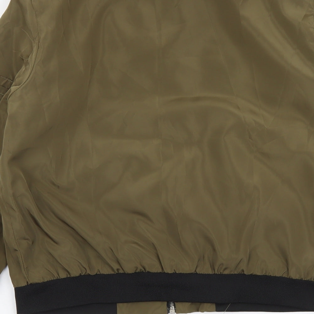 Golden Days Womens Green Bomber Jacket Jacket Size S Zip