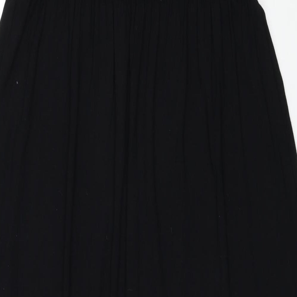 Oasis Womens Black Viscose A-Line Size L Round Neck Pullover