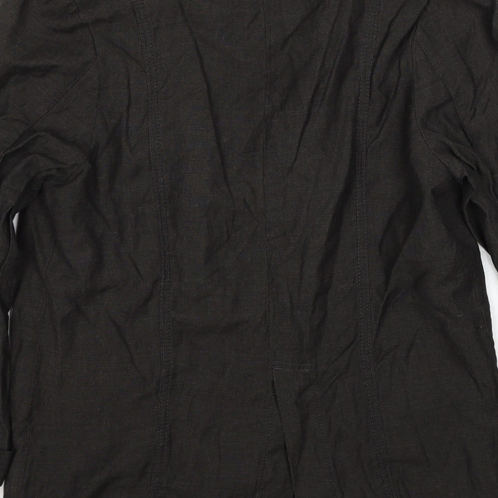 Topshop Womens Brown Jacket Blazer Size 10 Button