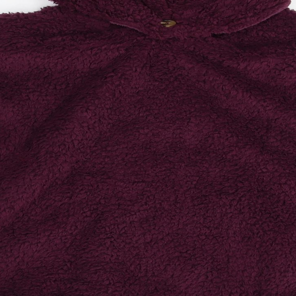 Marks & Spencer Womens Purple Roll Neck Polyester Pullover Jumper Size M - Fluffy