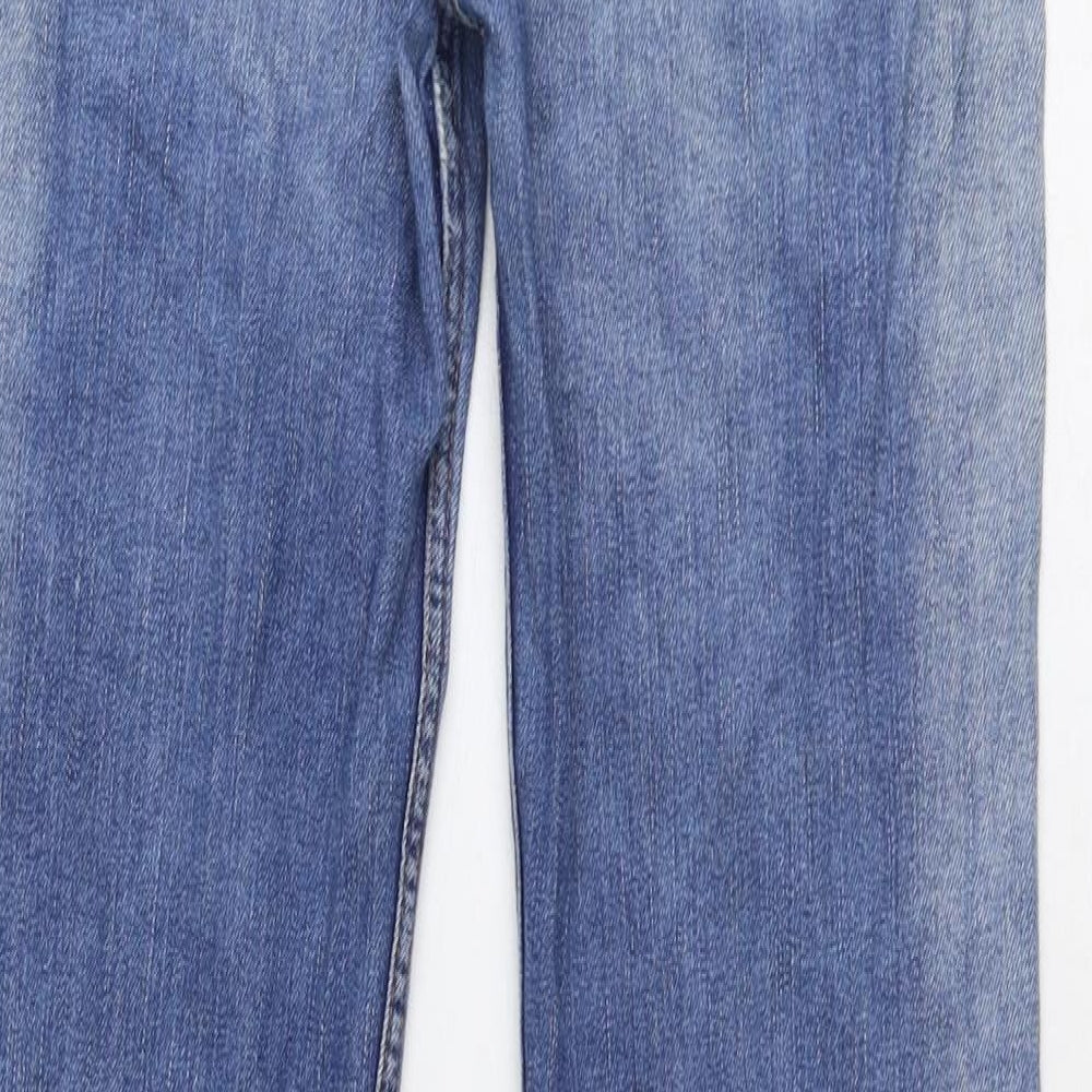 H&M Womens Blue Cotton Skinny Jeans Size 26 in Regular Zip