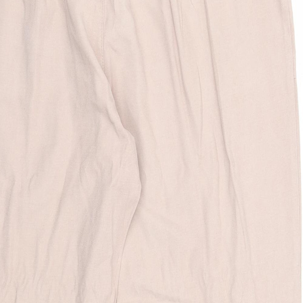 Miss Selfridge Womens Pink Viscose Trousers Size 16 Regular Zip