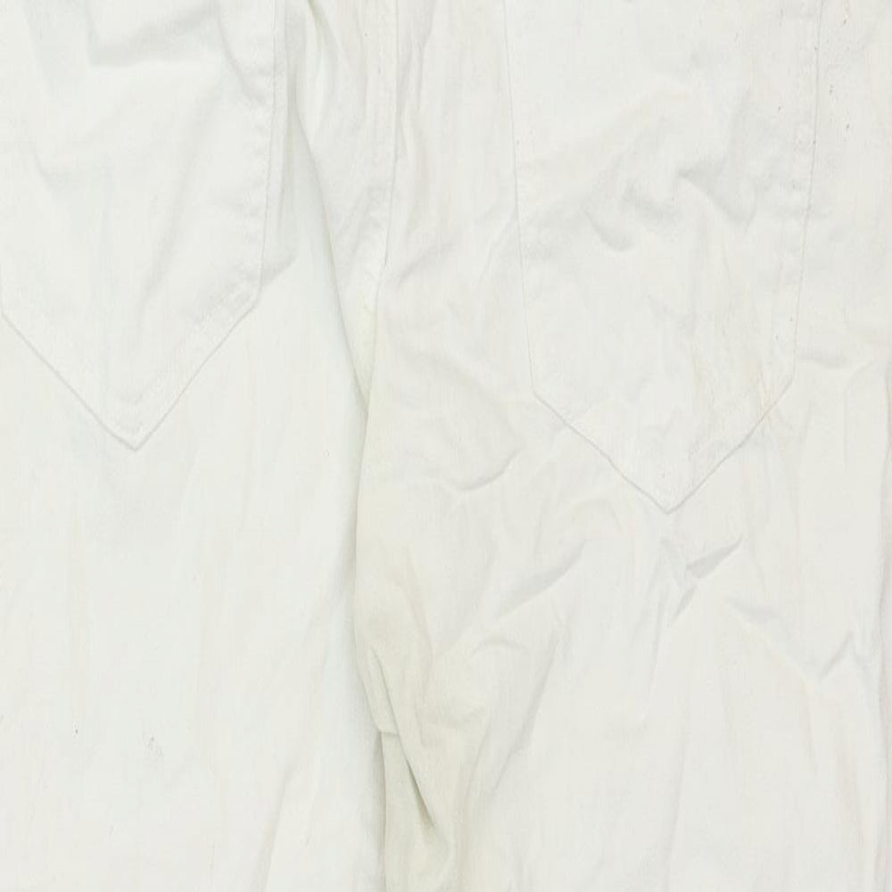VERO MODA Womens White Cotton Straight Jeans Size 32 in Regular Zip