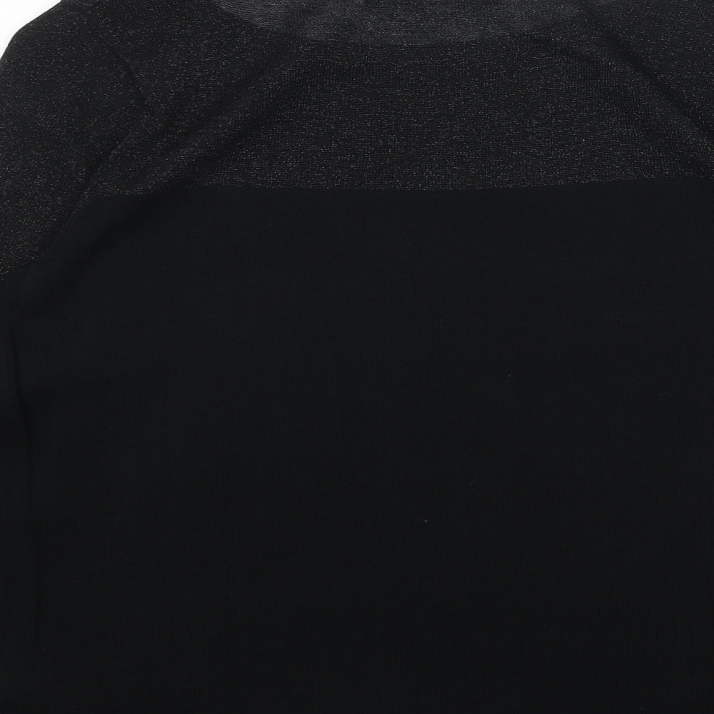 Marks & Spencer Womens Black Boat Neck Viscose Pullover Jumper Size 10