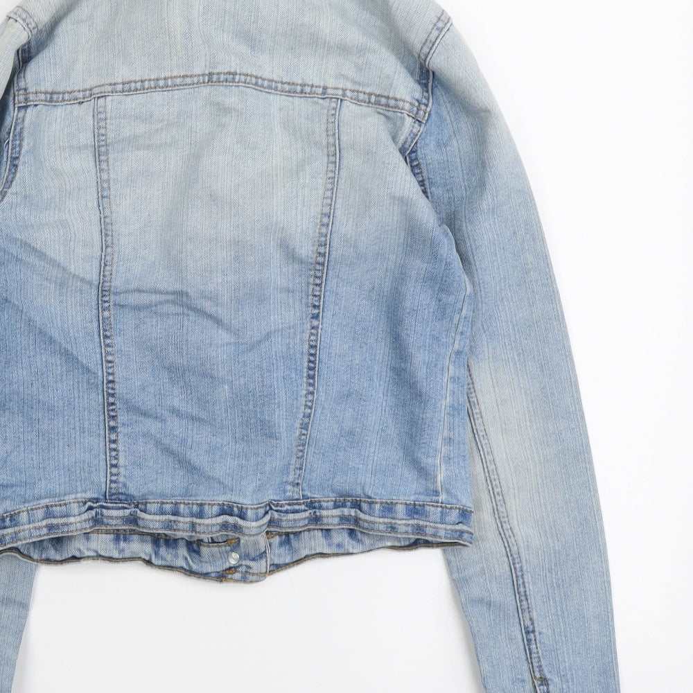 New Look Womens Blue Jacket Size 8 Button