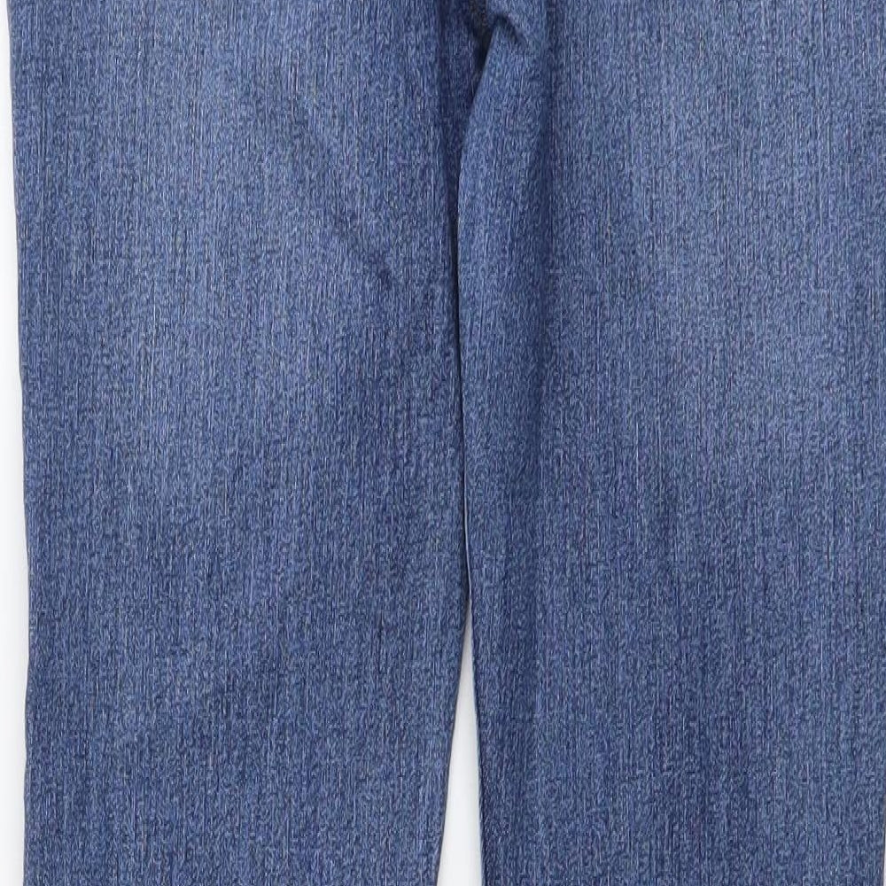 Marks & Spencer Womens Blue Cotton Skinny Jeans Size 26 in L30 in Regular Button