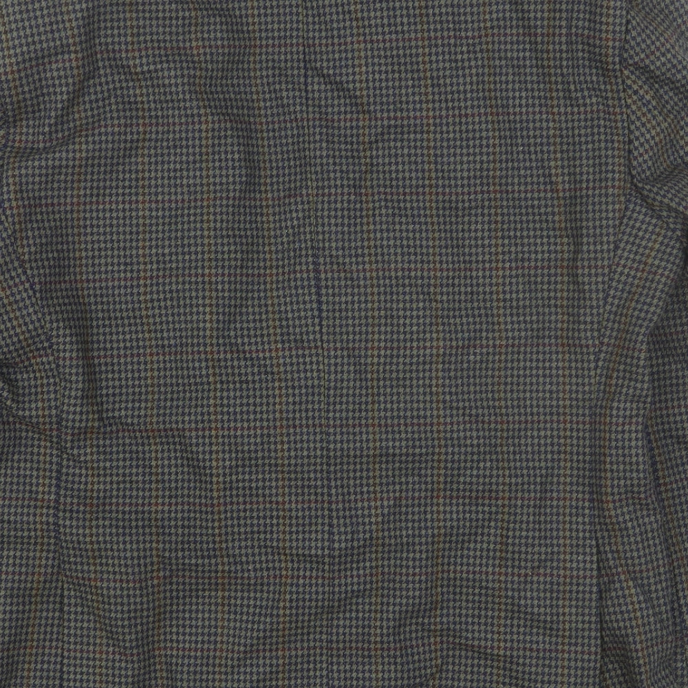 Preworn Mens Multicoloured Geometric Polyester Jacket Blazer Size 42 Regular