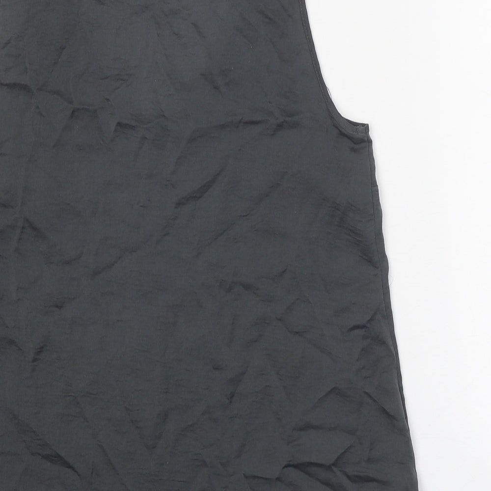 Atmosphere Womens Grey Polyester Basic Tank Size 10 V-Neck