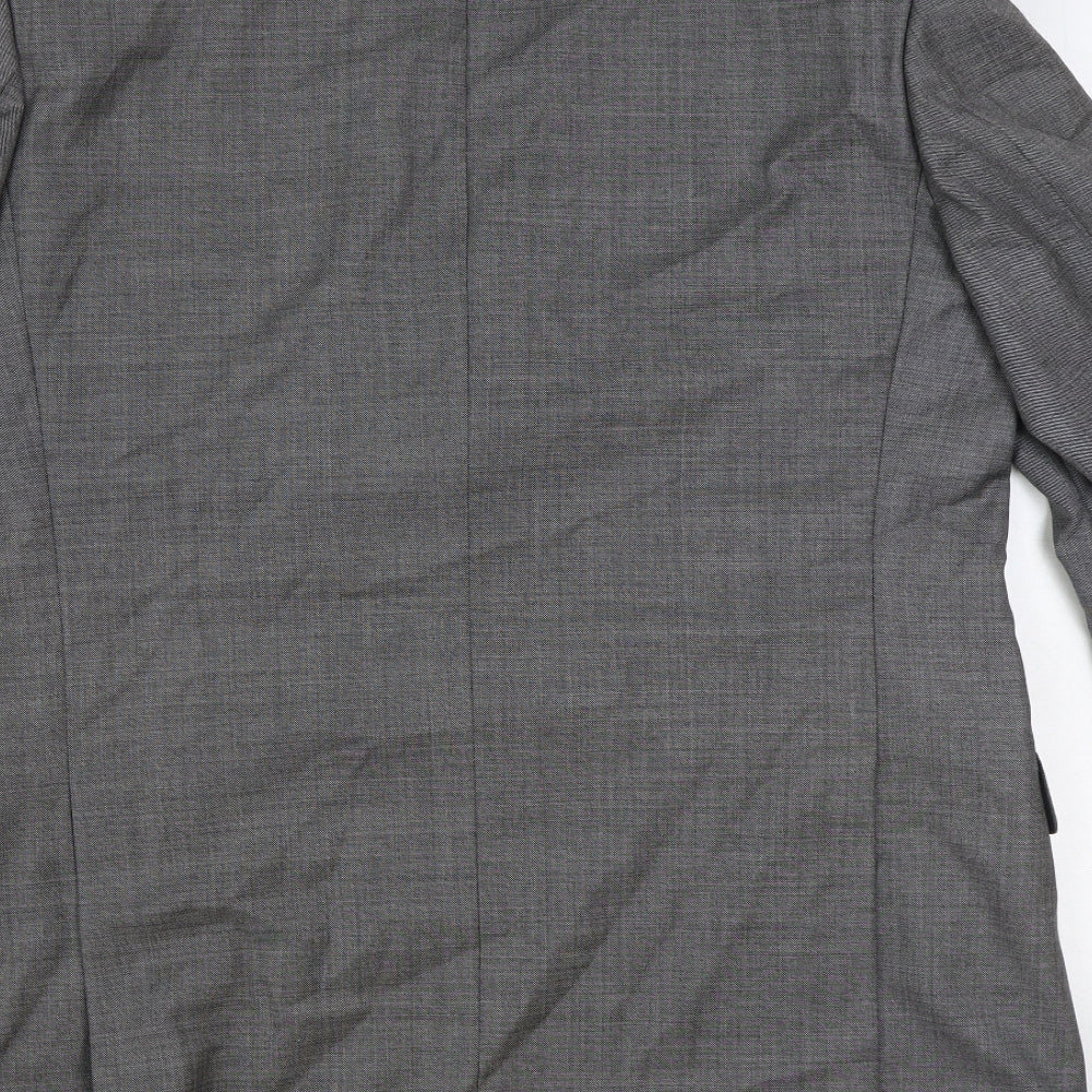 Savile Row Mens Grey Wool Jacket Suit Jacket Size 44 Regular