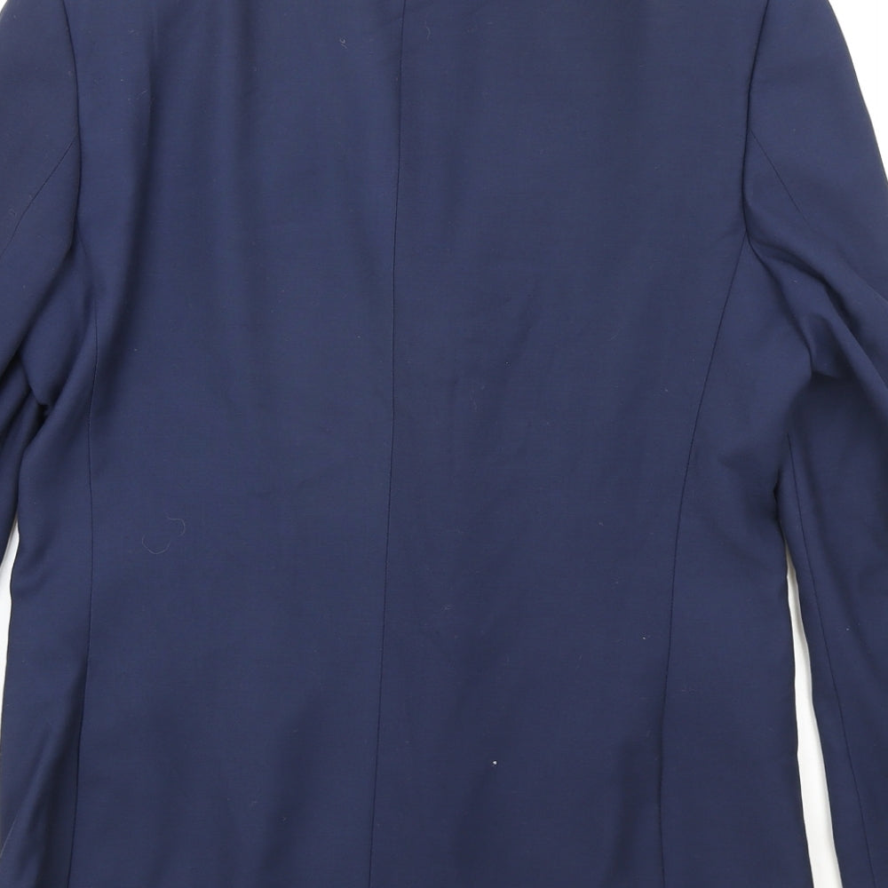 Marks & Spencer Mens Blue Polyester Jacket Suit Jacket Size M Regular