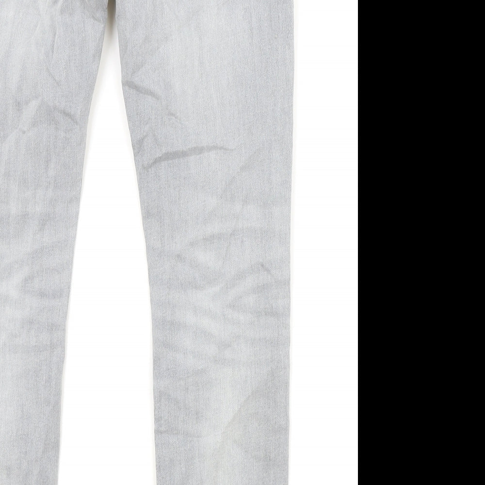 TOM TAILOR Mens Grey Cotton Straight Jeans Size 30 in Regular Zip