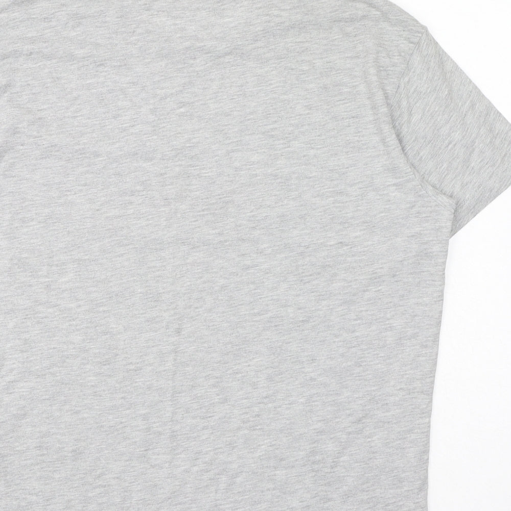 Debenhams Womens Grey Polyester Basic T-Shirt Size 12 Round Neck