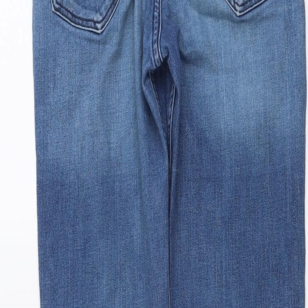H&M Womens Blue Cotton Skinny Jeans Size 26 in L30 in Regular Button