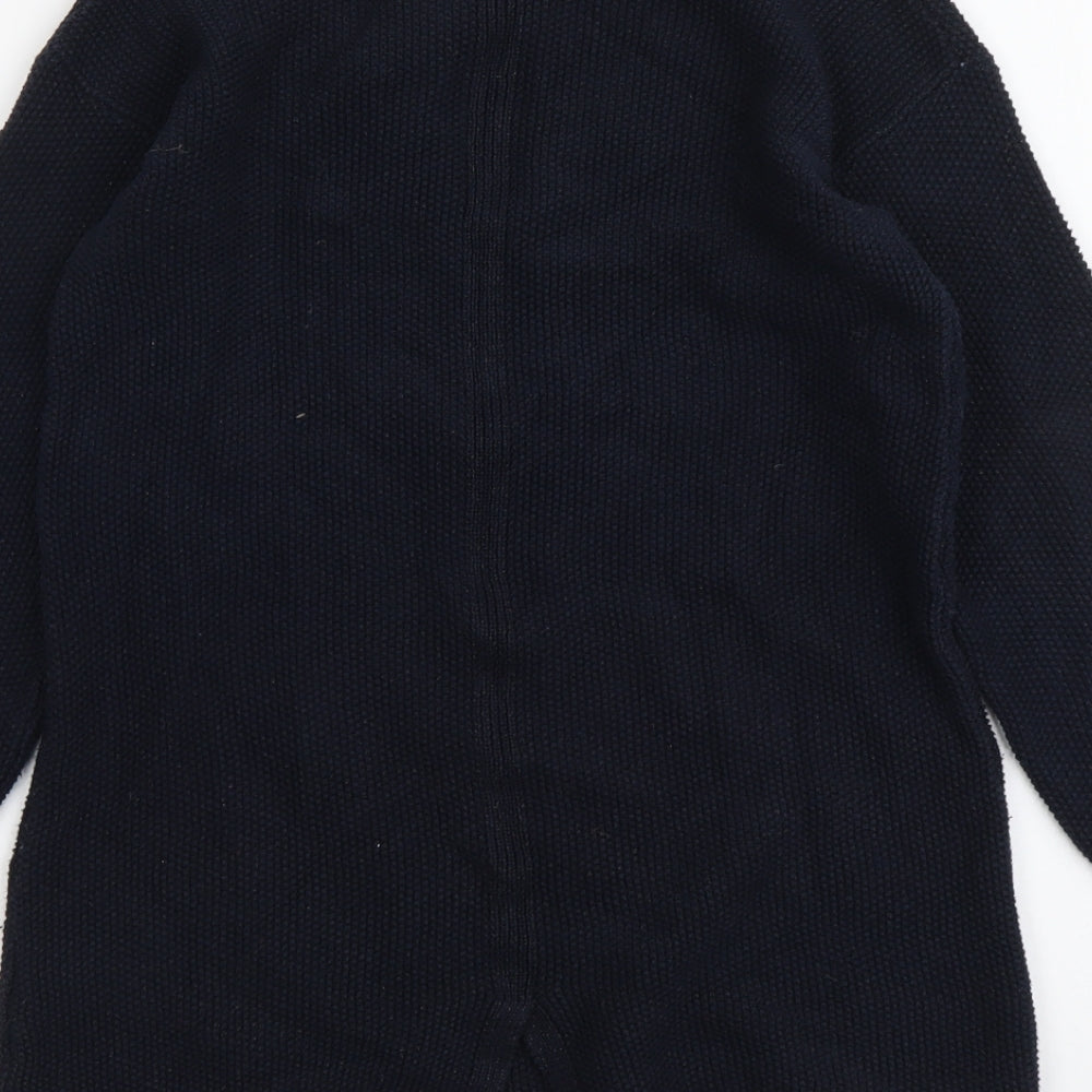 NEXT Womens Blue V-Neck Cotton Pullover Jumper Size 8