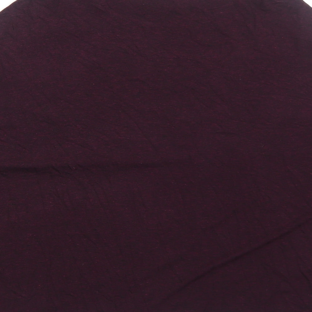 Zara Womens Purple Striped Polyester Basic Blouse Size S Boat Neck