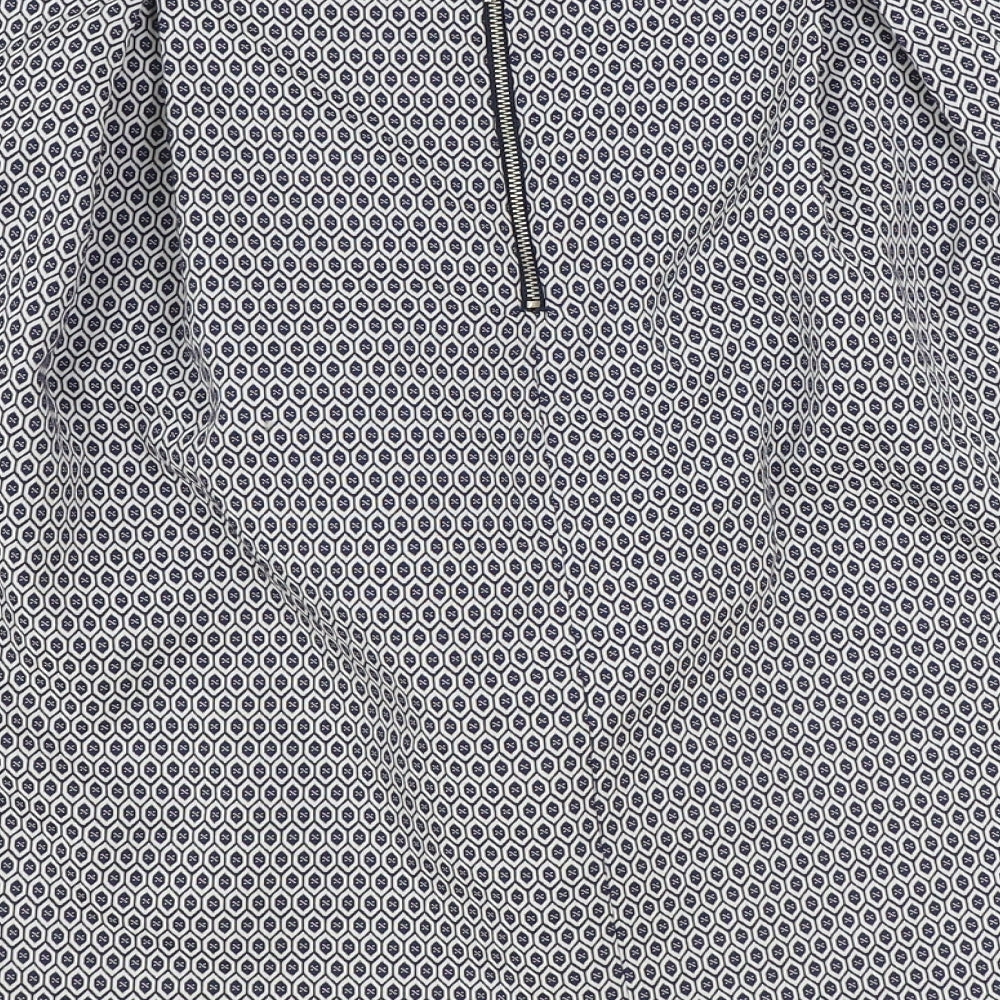 RESERVED Womens Black Geometric Polyester Tulip Skirt Size 14 Zip