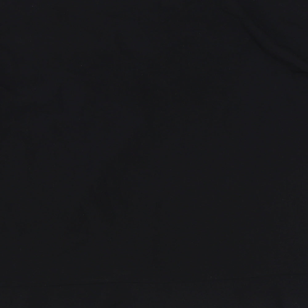 French Connection Womens Black Polyester Basic Blouse Size M V-Neck