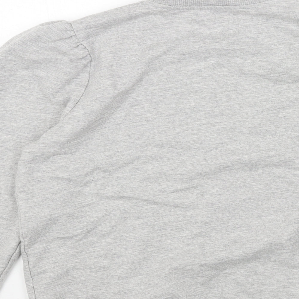 Papaya Womens Grey Cotton Pullover Sweatshirt Size 12 Pullover