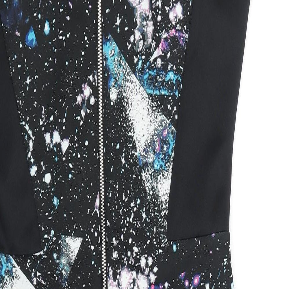 Marks & Spencer Womens Multicoloured Geometric Polyester A-Line Size 10 Round Neck Zip