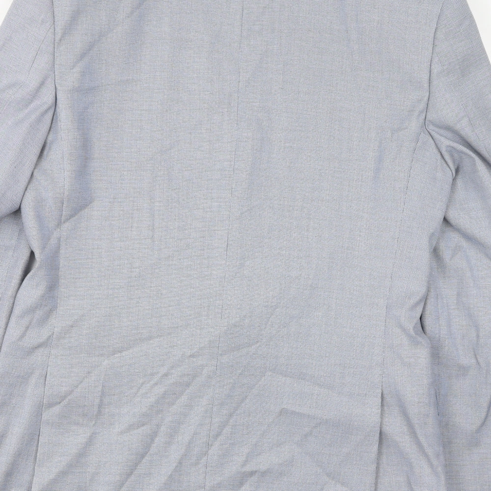 Marks & Spencer Mens Blue Polyester Jacket Suit Jacket Size 38 Regular