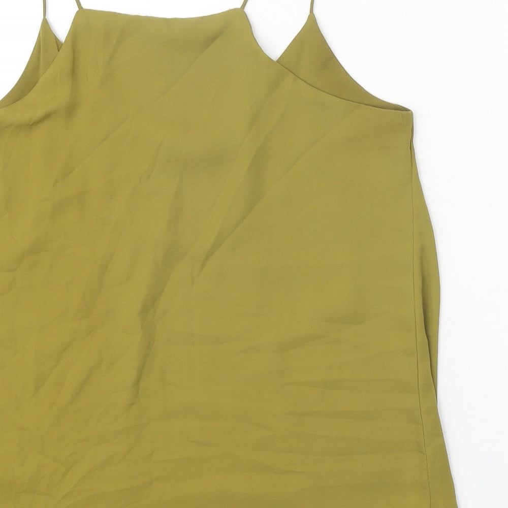 H&M Womens Green Polyester Camisole Tank Size 10 V-Neck