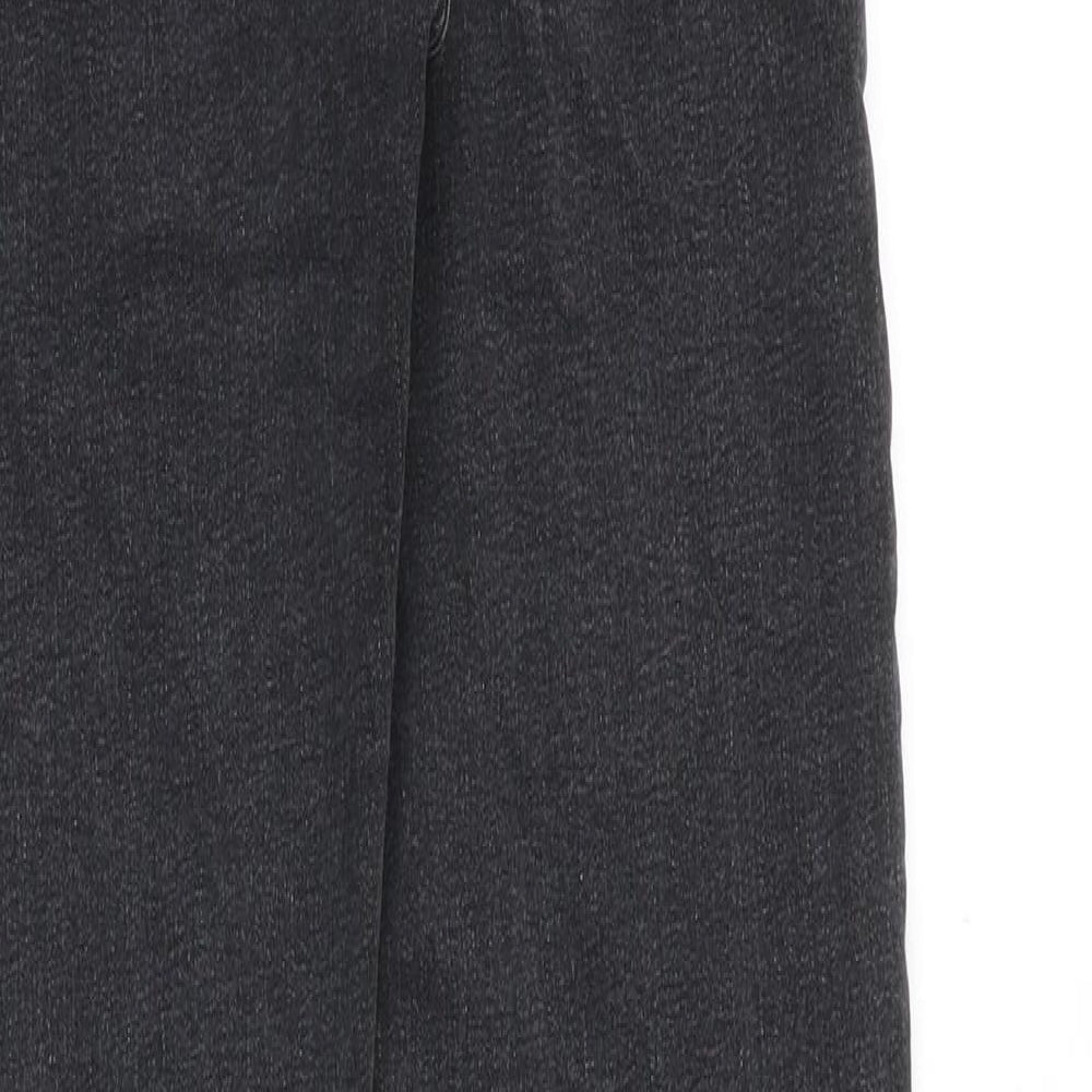 Marks & Spencer Womens Black Cotton Skinny Jeans Size 8 Slim Zip