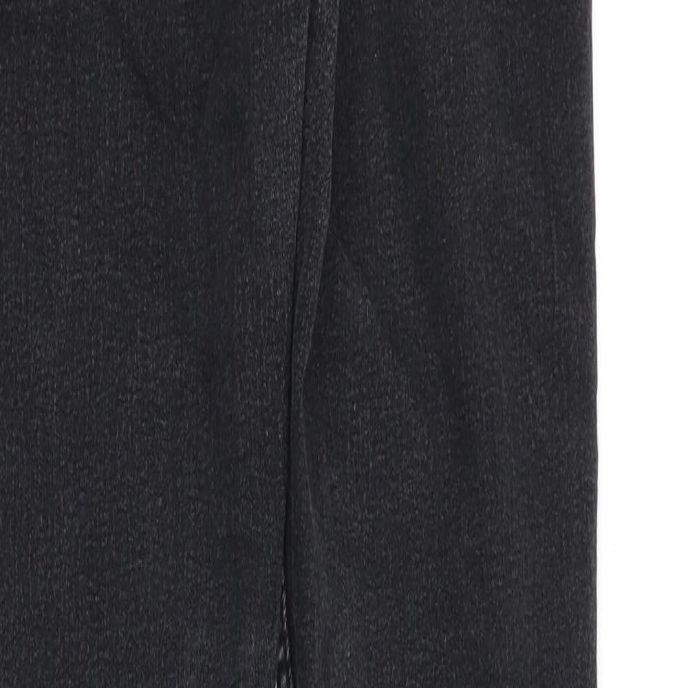 Marks & Spencer Womens Black Cotton Skinny Jeans Size 10 Slim Zip