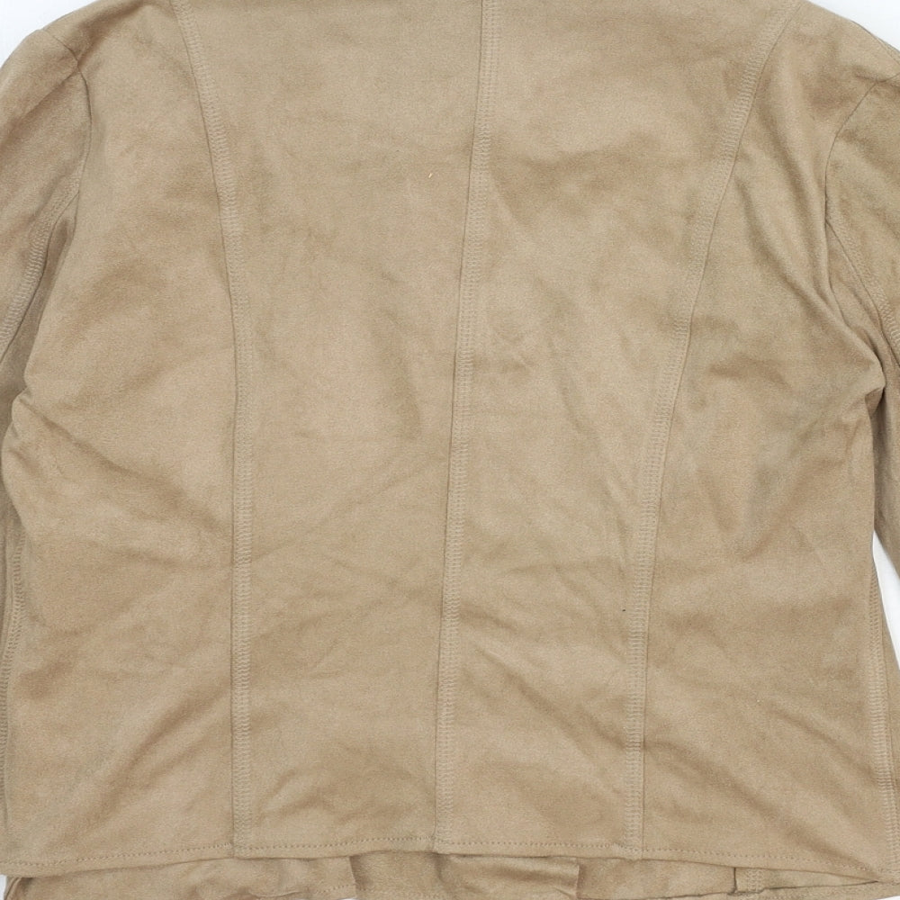 Atmosphere Womens Brown Biker Jacket Size 6 Zip