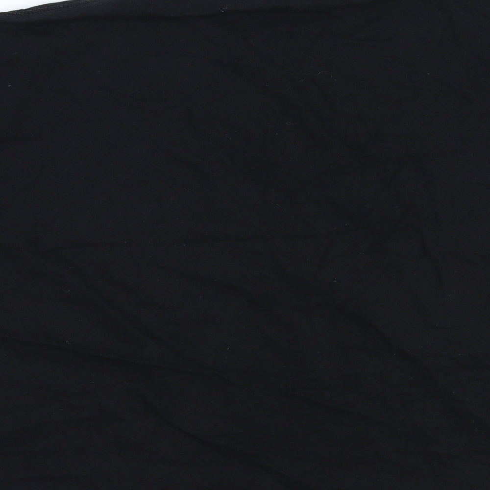 Topshop Womens Black Cotton Basic T-Shirt Size S Round Neck - Living my Best Life