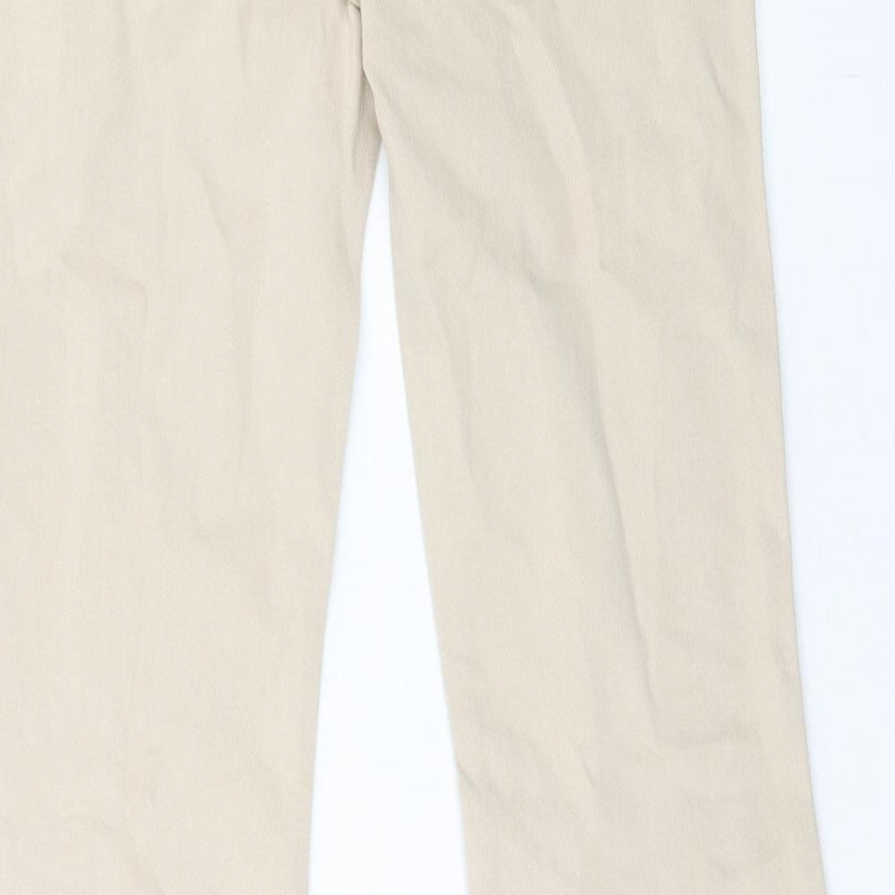 Preworn Womens Brown Cotton Wide-Leg Jeans Size 30 in Regular Zip