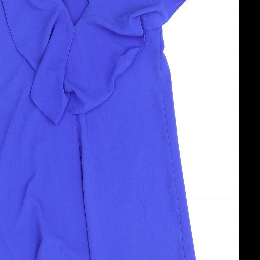 Atmosphere Womens Blue Polyester A-Line Size 12 Round Neck Pullover