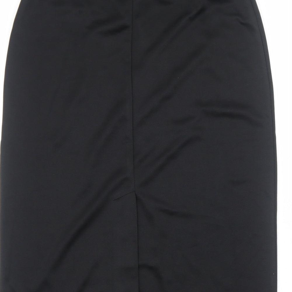 Wardrobe Womens Black Polyester Straight & Pencil Skirt Size 12